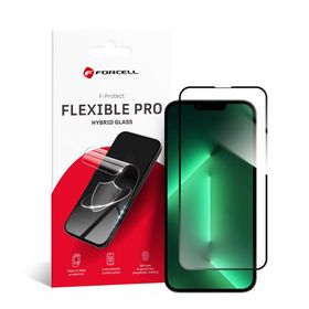 Szkło hybrydowe do iPhone 13 / 13 PRO / 14 / 16e / 17e (SE 4 2025) Forcell Flexible 5D czarne
