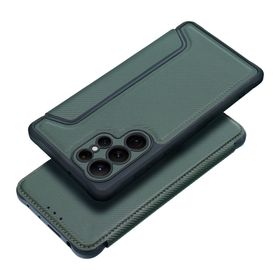 Etui z klapką na Samsung S25 Razor Book ciemnozielone