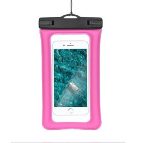Etui na telefon uniwersalne wodoodporne z plastikowym zamknięciem AIRBAG ciemnoróżowe