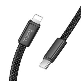 Kabel USB C do USB C Hoco 3A 60W płaski 1 m X125 biały
