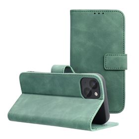 Etui z klapką na iPhone 13 Tender Book zielone
