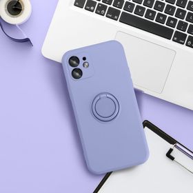 Etui na iPhone 16 Silicone Ring fioletowe