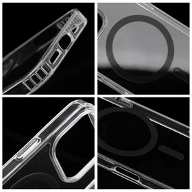 Etui na Samsung A56 Drop Glue Colorful Ring Mag Cover zgodne z MagSafe czarne
