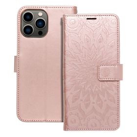 Etui z klapką na iPhone 13 PRO MAX Mezzo Book mandala złoto-różowe