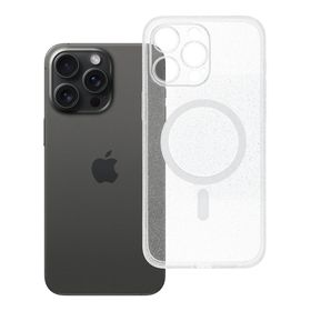 Etui na iPhone 15 PRO MAX Clear Mag Cover - Glitter (Str / Camera Protection) zgodne z MagSafe transparentne glitter