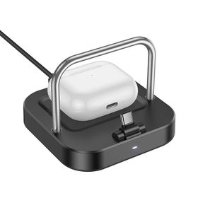Ładowarka biurkowa Hoco 2w1 USB C PD QC 3A 30W + ładowanie bezprzewodowe 5W CQ16B czarna