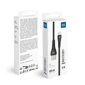 Kabel USB A do USB C Blue Star 2A 12W 1 m PJ-DG4-A czarny