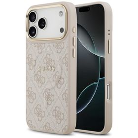GUESS futerał do IPHONE 17 Pro Max kompatybilny z MagSafe GUHMP17XP4MSEGCP (PU 4G W/ Classic) różowy