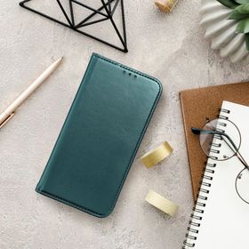 Etui z klapką na Xiaomi Redmi Note 13 5G Smart Magneto ciemnozielone
