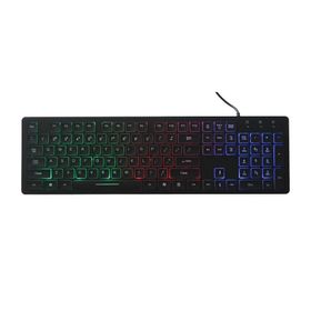 ART klawiatura przewodowa USB A QWERTY podświetlana slim AK-20 czarna