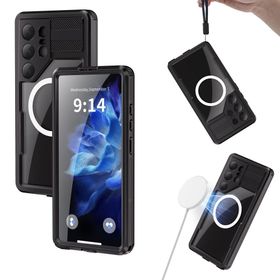 Etui na Samsung S25 ULTRA Shellbox Mars wodoodporne z metalowym ringiem czarne