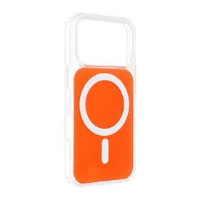 Etui na iPhone 17 Pro / 18 Pro (low camera edge) Clear Fusion Mag Cover zgodne z MagSafe hermes orange
