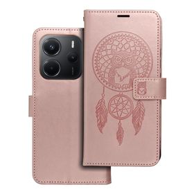 Etui z klapką na Xiaomi Redmi NOTE 14 5G Mezzo Book łapacz snów złoto-różowe
