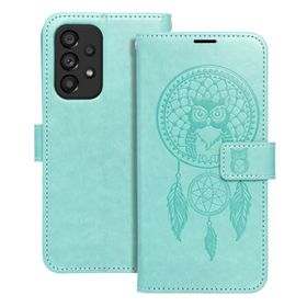 Etui z klapką na Samsung A53 5G Mezzo Book łapacz snów zielone