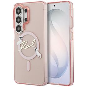 KARL LAGERFELD futerał do SAMSUNG S26 Ultra KLHMS26L5HKSCAP (Magnetic IML KC Script) różowy