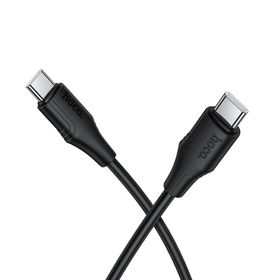 Kabel USB C do USB C Hoco 3A 60W Silikonowy 1 m X124 czarny