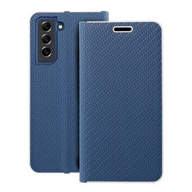 Etui z klapką na Samsung S21 Luna Book Carbon niebieskie