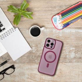 Etui na iPhone 14 Variete Mag Cover zgodne z MagSafe fioletowe