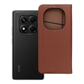 Etui z klapką na Xiaomi Redmi NOTE 14 PRO 4G Smart Pro Book skórzane brązowe