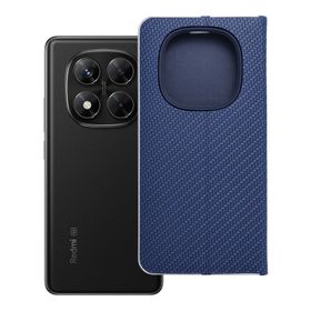 Etui z klapką na Xiaomi Redmi NOTE 14 PRO 5G / 14 PRO PLUS 5G Luna Book Carbon niebieskie