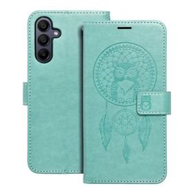 Etui z klapką na Samsung A15 4G / A15 5G Mezzo Book łapacz snów zielone