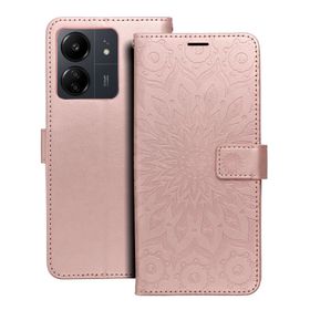 Etui z klapką na Xiaomi Redmi 13C / Poco C65 Mezzo Book mandala złoty róż
