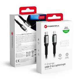Kabel USB C do Lightning Forcell F-Energy PD 3A 27W Cafule 0,5 m C259 czarny