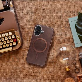 Etui na iPhone 15 Gentleman Mag Cover zgodne z MagSafe brązowe