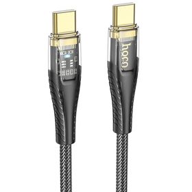 Kabel USB C do USB C Hoco 3A 60W 1,2 m U121 czarny