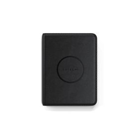Lokalizator zgodny z Apple Find My Satechi FindAll Passport Cover w formie etui na paszport ze skóry wegańskiej ST-VPCK czarny