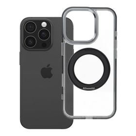 Etui na iPhone 16 PRO Frame Circle Stand zgodne z MagSafe czarne