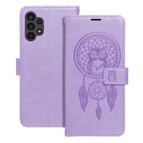 Etui z klapką na Samsung A13 4G Mezzo Book łapacz snów fioletowe