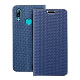 Etui z klapką na Huawei P Smart 2019 Luna Book Carbon niebieskie