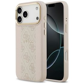 GUESS futerał do IPHONE 17 Pro Max kompatybilny z MagSafe GUHMP17XPG4SEMCP (PU W/ 4G Stripe) różowy