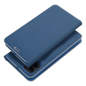 Etui z klapką na iPhone 16 PLUS Luna Book Carbon niebieskie