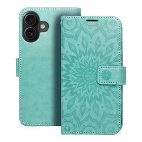 Etui z klapką na iPhone 16 Mezzo Book mandala zielone