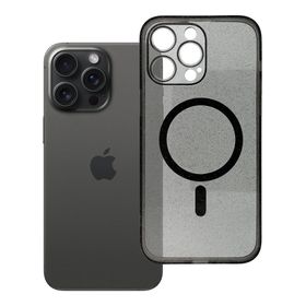 Etui na iPhone 14 PRO MAX Clear Mag Cover - Glitter (Str / Camera Protection) zgodne z MagSafe czarne glitter