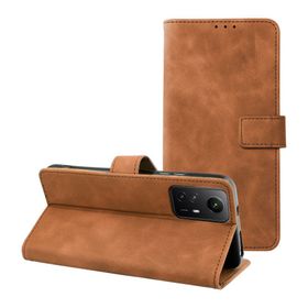 Etui z klapką na Xiaomi Redmi NOTE 12S Tender Book brązowe