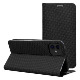 Etui z klapką na iPhone 17 PRO / 18 PRO Luna Book Carbon czarne