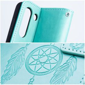 Etui z klapką na Samsung A53 5G Mezzo Book łapacz snów zielone