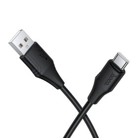Kabel USB A do USB C Hoco 3A silikonowy 1 m X124 czarny