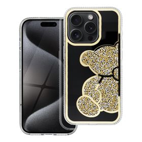 Futerał do iPhone 13 Teddy Bear złoty