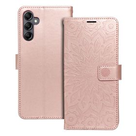 Etui z klapką na Samsung A14 4G / A14 5G Mezzo Book mandala złoto-różowe