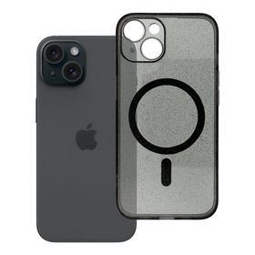 Etui na iPhone 14 Clear Mag Cover - Glitter (Str / Camera Protection) zgodne z MagSafe czarne glitter
