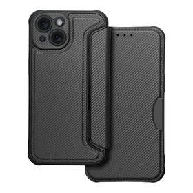 Etui z klapką na iPhone 15 Razor Book czarne