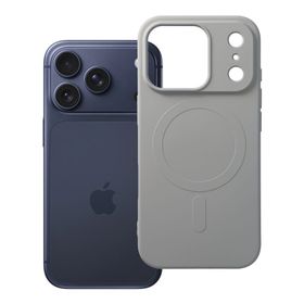 Etui na iPhone 17 Pro / 18 Pro (low camera edge) Silicone Mag Cover zgodne z MagSafe (big hole) tytanowy