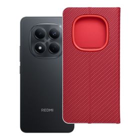 Etui z klapką na Xiaomi Redmi NOTE 15 PRO 5G Luna Book Carbon czerwone