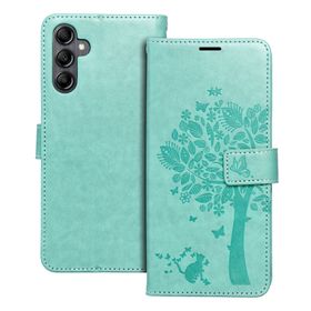 Etui z klapką na Samsung A14 4G / A14 5G Mezzo Book drzewo zielone