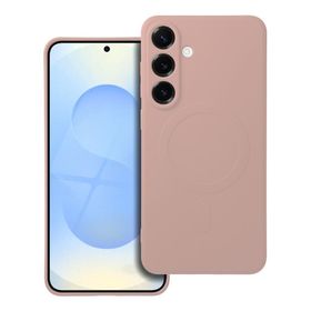 Etui na Samsung S25 PLUS Silicone Mag Cover zgodne z MagSafe (camera protection) różowe
