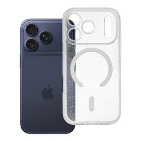 Etui na iPhone 17 Pro / 18 Pro (low camera edge) Clear Mag Cover - Glitter (Str / Camera Protection) zgodne z MagSafe transparentne glitter